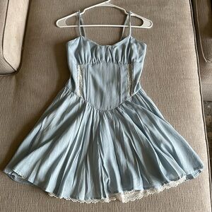 Blue lace dress